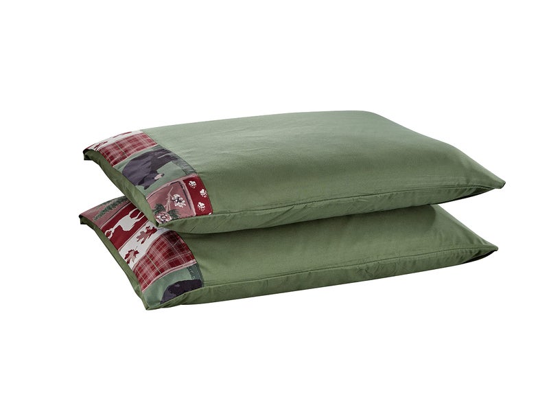 Sheets & Beyond Cabin Printed Super Soft Cotton Touch Microfiber 4 Piece Bedroom Sheet Set (King Size, Forest) - Image 5